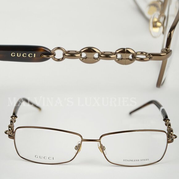 GUCCI EYEGLASSES GG 4251 TUV OPTICAL LENS MARINA CHAIN LOGO SIGNATURE - Picture 1 of 6